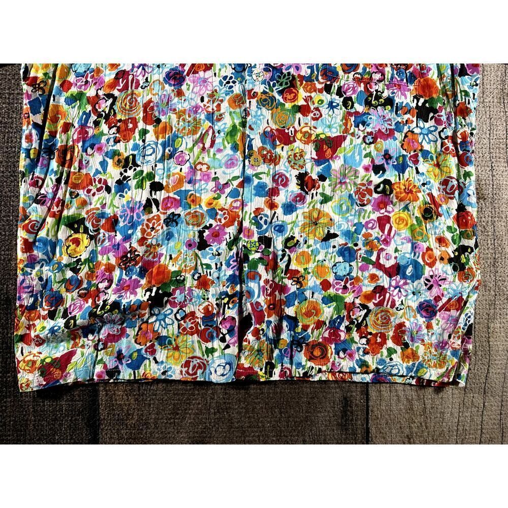 💎 RARE Jams World Flourish Flower Pattern Button Down Pocket Shirt XL - Picture 4 of 10